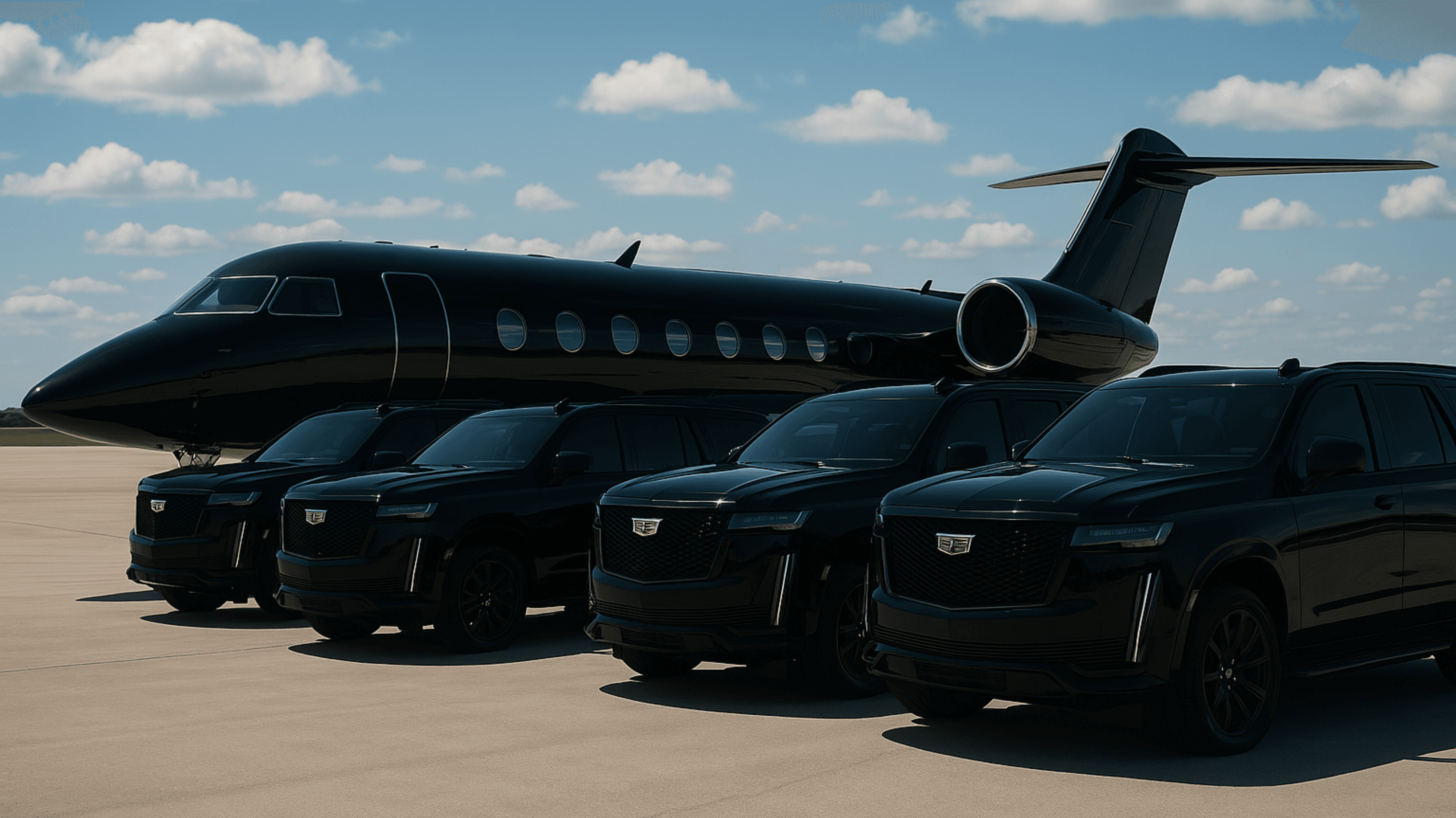 fleet vehicles in a row